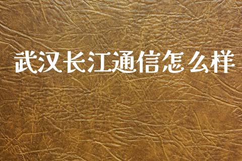 武汉长江通信怎么样_https://m.qmgjg.com_金融市场_第1张