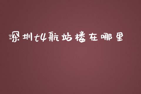 深圳t4航站楼在哪里_https://m.qmgjg.com_投资银行_第1张