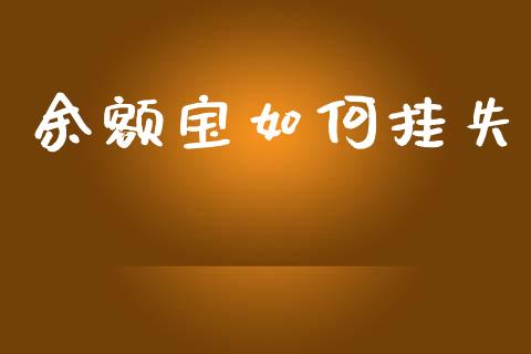 余额宝如何挂失_https://m.qmgjg.com_资金管理_第1张