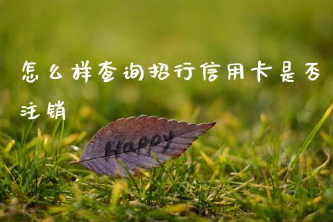 怎么样查询招行信用卡是否注销_https://m.qmgjg.com_投资银行_第1张
