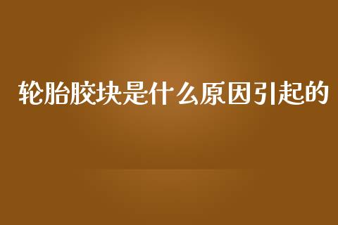 轮胎胶块是什么原因引起的_https://m.qmgjg.com_资金管理_第1张