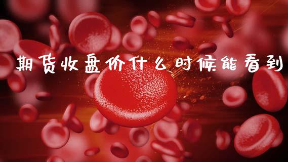 期货收盘价什么时候能看到_https://m.qmgjg.com_金融市场_第1张