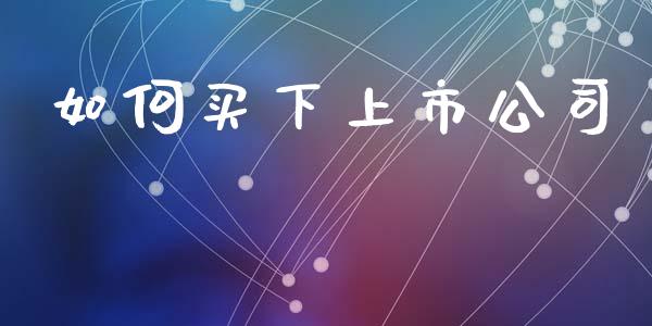 如何买下上市公司_https://m.qmgjg.com_资金管理_第1张