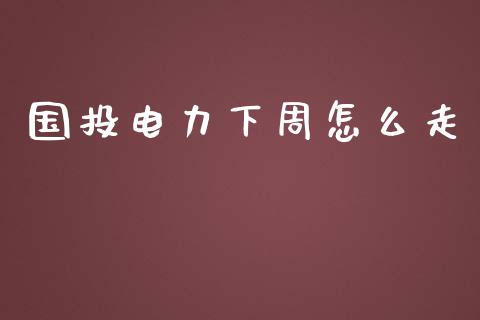 国投电力下周怎么走_https://m.qmgjg.com_资金管理_第1张