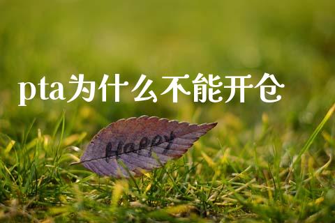 pta为什么不能开仓_https://m.qmgjg.com_投资银行_第1张