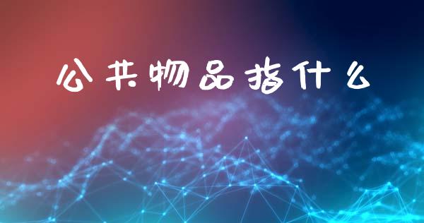 公共物品指什么_https://m.qmgjg.com_资金管理_第1张