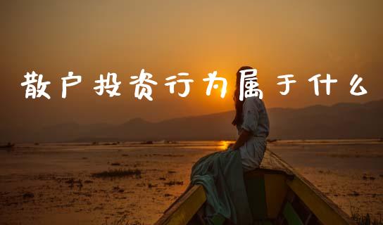 散户投资行为属于什么_https://m.qmgjg.com_资金管理_第1张