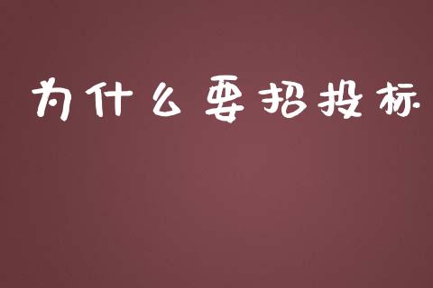 为什么要招投标_https://m.qmgjg.com_资金管理_第1张