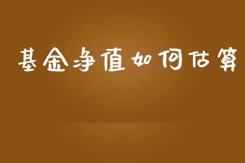 基金净值如何估算_https://m.qmgjg.com_投资银行_第1张