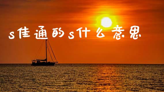 s佳通的s什么意思_https://m.qmgjg.com_资金管理_第1张