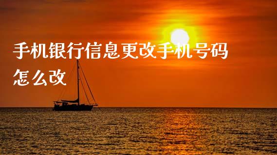 手机银行信息更改手机号码怎么改_https://m.qmgjg.com_资金管理_第1张