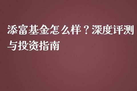 添富基金怎么样？深度评测与投资指南_https://m.qmgjg.com_投资银行_第1张