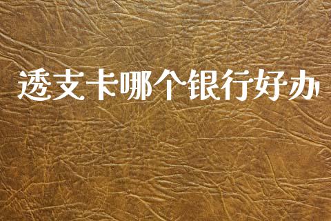 透支卡哪个银行好办_https://m.qmgjg.com_金融市场_第1张