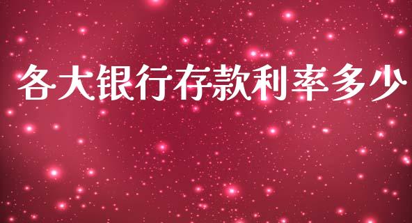 各大银行存款利率多少_https://m.qmgjg.com_货币基金_第1张