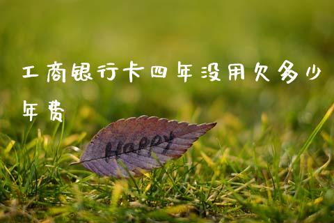 工商银行卡四年没用欠多少年费_https://m.qmgjg.com_货币基金_第1张