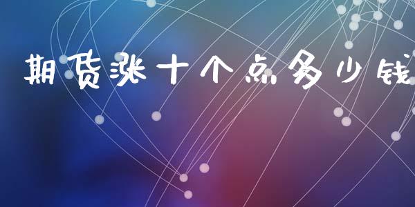 期货涨十个点多少钱_https://m.qmgjg.com_投资银行_第1张