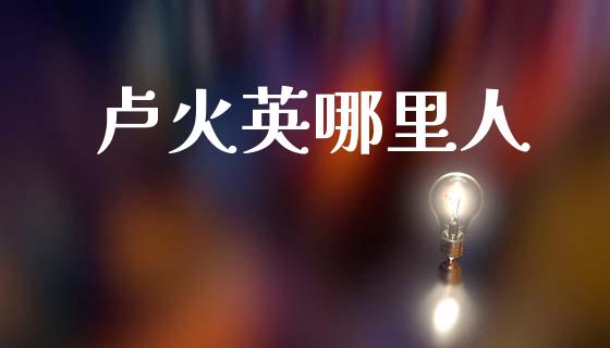 卢火英哪里人_https://m.qmgjg.com_资金管理_第1张
