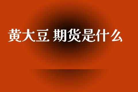 黄大豆 期货是什么_https://m.qmgjg.com_货币基金_第1张