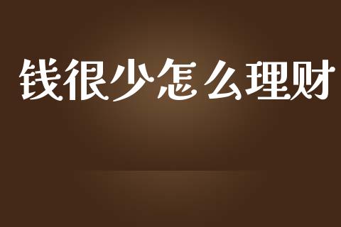 钱很少怎么理财_https://m.qmgjg.com_资金管理_第1张
