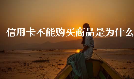 信用卡不能购买商品是为什么_https://m.qmgjg.com_投资银行_第1张