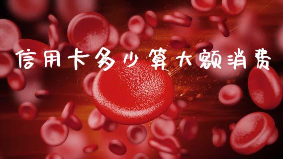 信用卡多少算大额消费_https://m.qmgjg.com_资金管理_第1张
