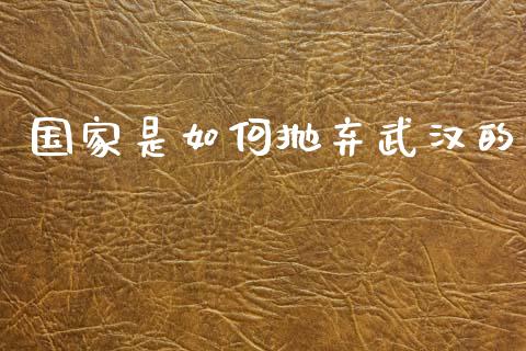 国家是如何抛弃武汉的_https://m.qmgjg.com_投资银行_第1张