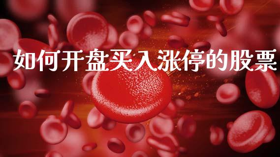 如何开盘买入涨停的股票_https://m.qmgjg.com_资金管理_第1张
