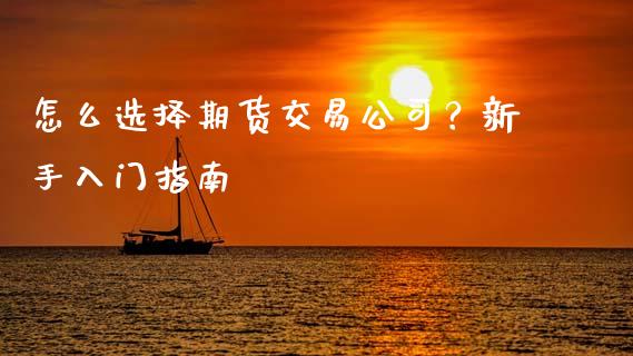 怎么选择期货交易公司？新手入门指南_https://m.qmgjg.com_货币基金_第1张