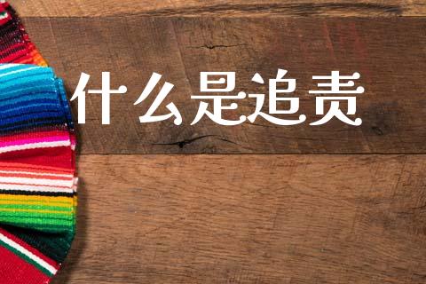 什么是追责_https://m.qmgjg.com_投资银行_第1张