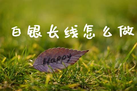 白银长线怎么做_https://m.qmgjg.com_资金管理_第1张