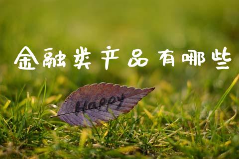 金融类产品有哪些_https://m.qmgjg.com_金融市场_第1张