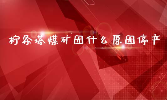 柠条塔煤矿因什么原因停产_https://m.qmgjg.com_投资银行_第1张