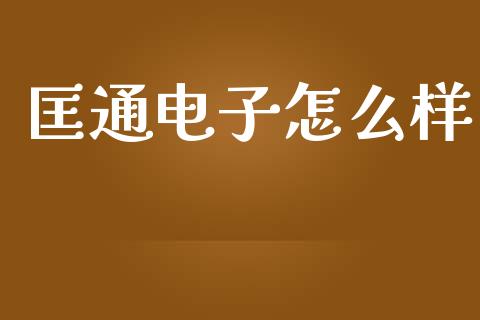 匡通电子怎么样_https://m.qmgjg.com_投资银行_第1张