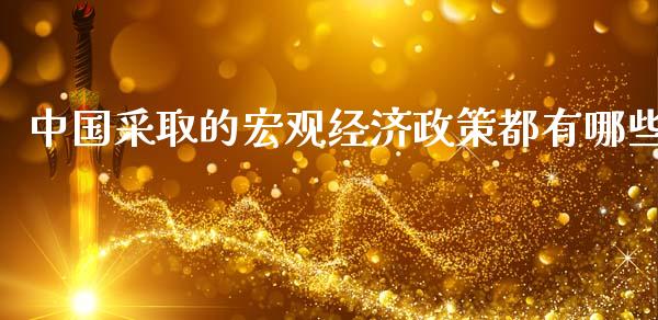 中国采取的宏观经济政策都有哪些_https://m.qmgjg.com_资金管理_第1张