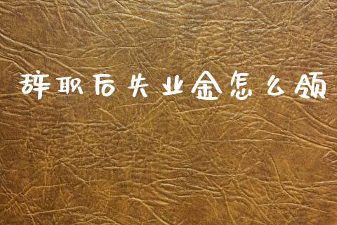 辞职后失业金怎么领_https://m.qmgjg.com_货币基金_第1张