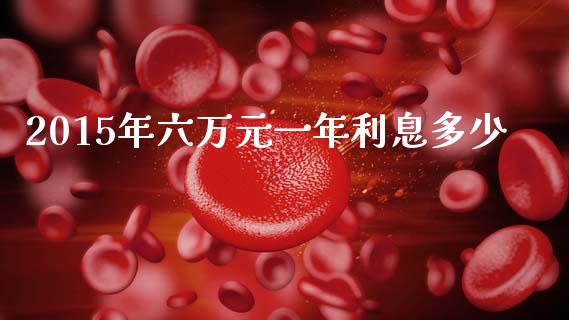 2015年六万元一年利息多少_https://m.qmgjg.com_金融市场_第1张