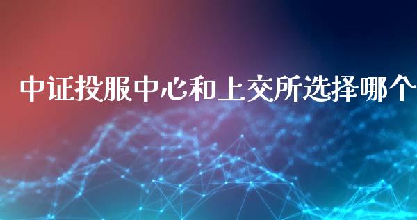 中证投服中心和上交所选择哪个_https://m.qmgjg.com_货币基金_第1张
