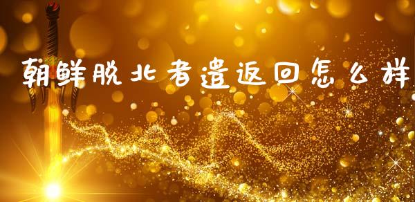 朝鲜脱北者遣返回怎么样_https://m.qmgjg.com_货币基金_第1张
