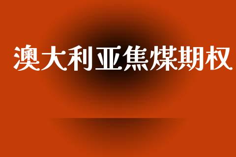 澳大利亚焦煤期权_https://m.qmgjg.com_金融市场_第1张
