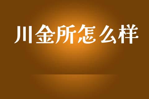 川金所怎么样_https://m.qmgjg.com_金融市场_第1张
