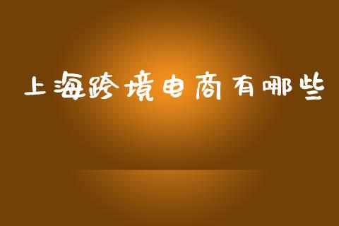 上海跨境电商有哪些_https://m.qmgjg.com_资金管理_第1张