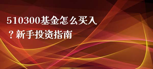 510300基金怎么买入?新手投资指南_货币基金_第1张_资金管理_投资银行_金融市场_货币基金 510300基金怎么买入?新手投资指南_https://m.qmgjg.com_货币基金_第1张