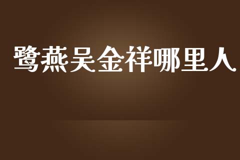 鹭燕吴金祥哪里人_https://m.qmgjg.com_货币基金_第1张