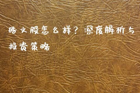 皓文股怎么样？深度解析与投资策略_https://m.qmgjg.com_投资银行_第1张