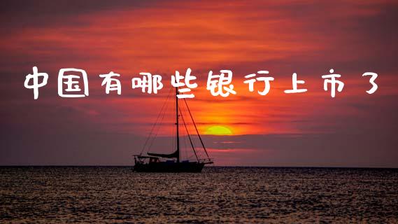 中国有哪些银行上市了_https://m.qmgjg.com_货币基金_第1张