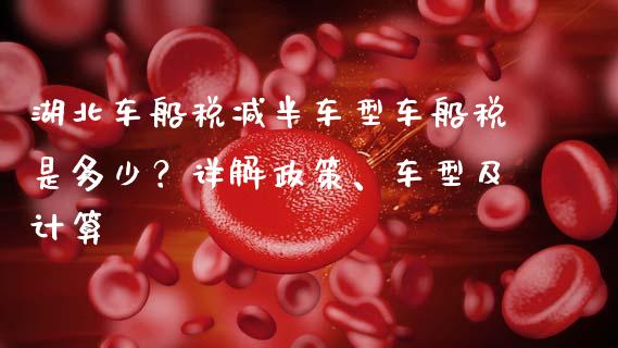 湖北车船税减半车型车船税是多少？详解政策、车型及计算_https://m.qmgjg.com_货币基金_第1张