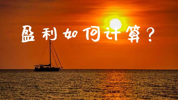 盈利如何计算？_https://m.qmgjg.com_金融市场_第1张