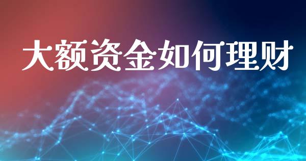 大额资金如何理财_https://m.qmgjg.com_货币基金_第1张