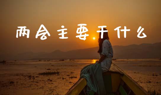 两会主要干什么_https://m.qmgjg.com_投资银行_第1张