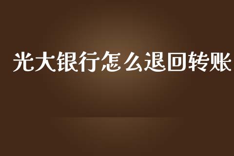 光大银行怎么退回转账_https://m.qmgjg.com_货币基金_第1张